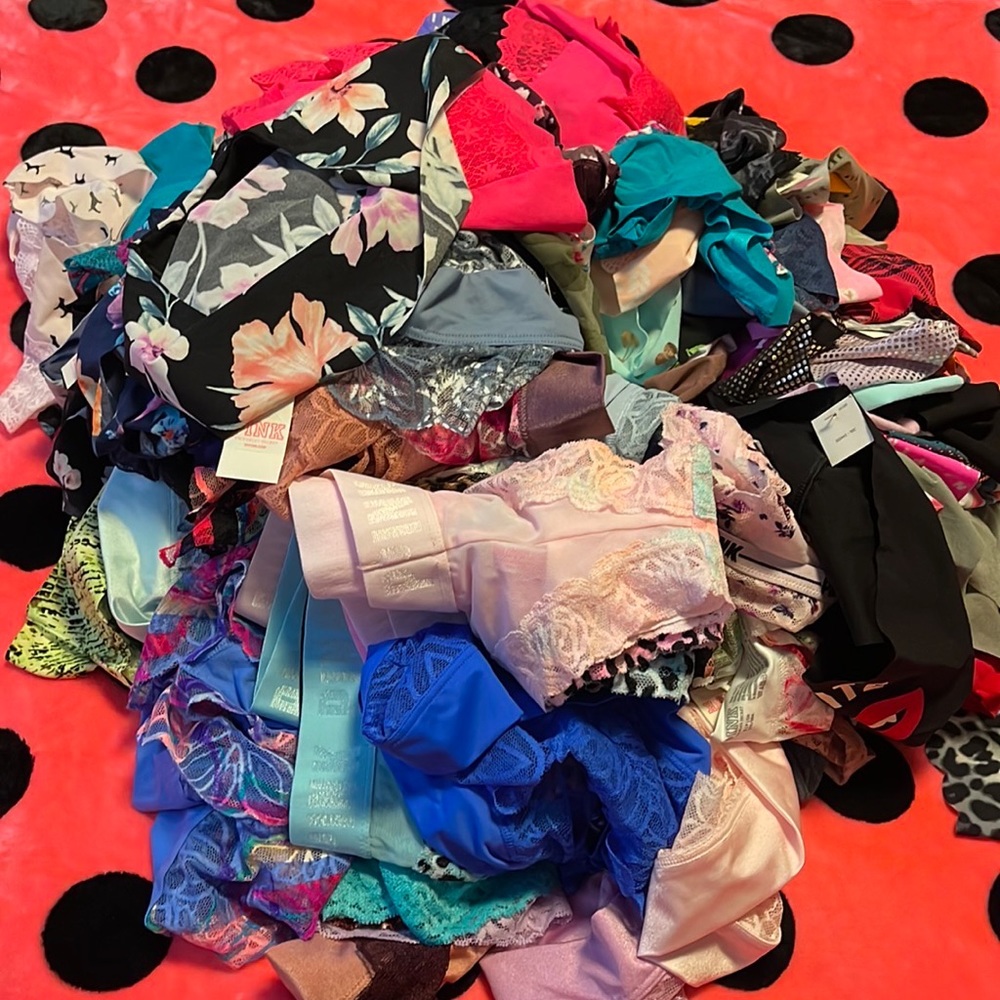 20 random mystery thong, cheeky, hipster/bikini vs pink panties underwear XS & S